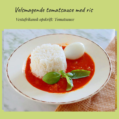 Velsmagende tomatsauce med makrel og æg + ris - Naturelle.dk