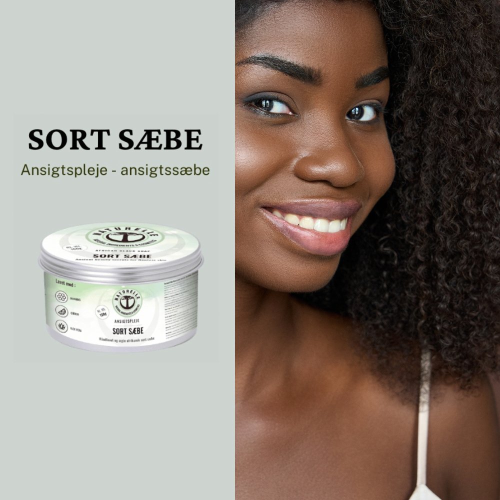 3 stk. ægte afrikansk sort sæbe til at rense ansigtet - øko & vegan 160g - Naturelle.dk