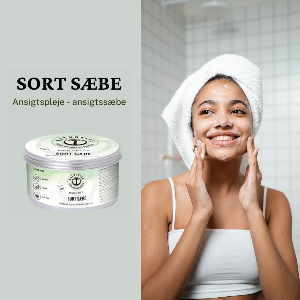 3 stk. ægte afrikansk sort sæbe til at rense ansigtet - øko & vegan 160g - Naturelle.dk