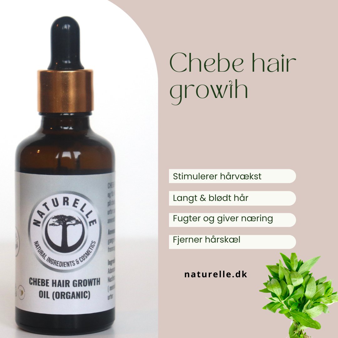 Hurtigt hårvæskt med Chebe hair growth oil 50ml - Naturelle.dk